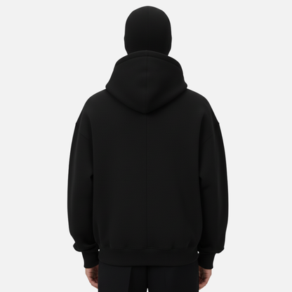 Men’s Full Zip Balaclava Hoodie – Streetwear Tech Fleece Jacket