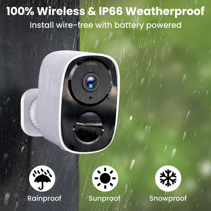 2K Wireless Outdoor Security Camera 5G WiFi Solar 5200mAh – Home