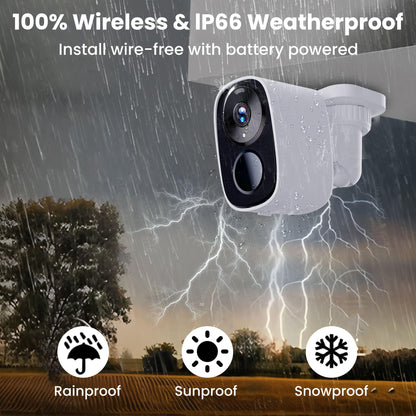 2K Wireless Outdoor Security Camera 5G WiFi Solar 5200mAh – Home