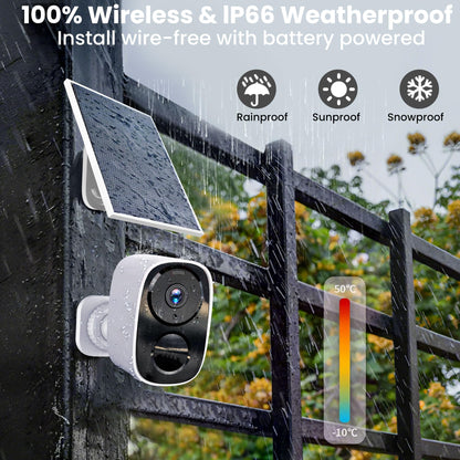 2K Wireless Outdoor Security Camera 5G WiFi Solar 5200mAh – Home