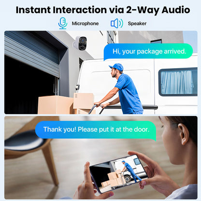 2K Wireless Outdoor Security Camera 5G WiFi Solar 5200mAh – Home