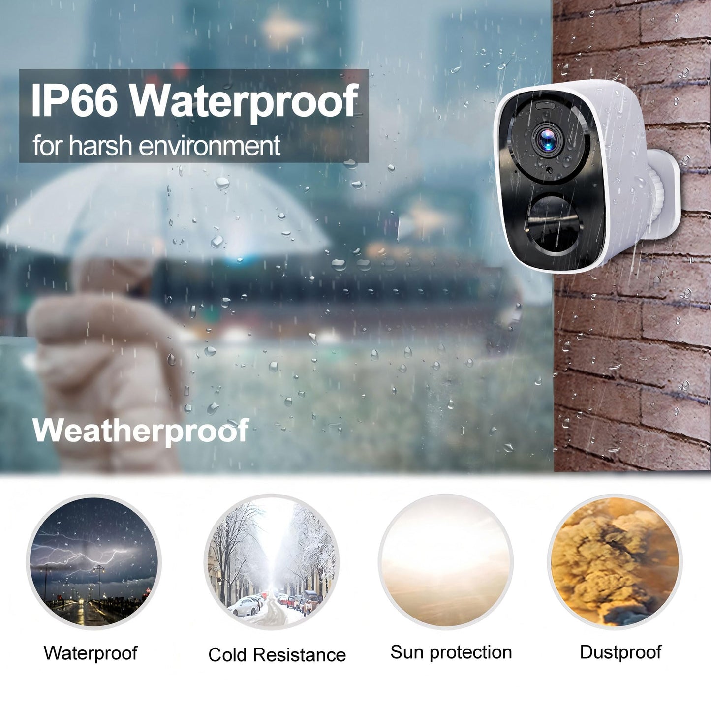 2K Wireless Outdoor Security Camera 5G WiFi Solar 5200mAh – Home