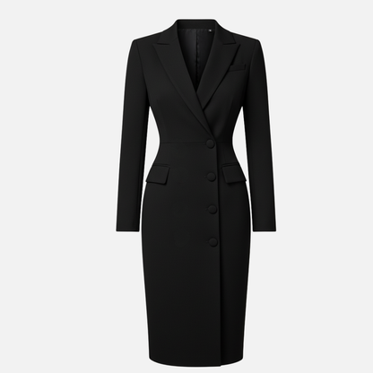 Women’s Elegant Blazer Dress – Long Sleeve Bodycon Midi Dress