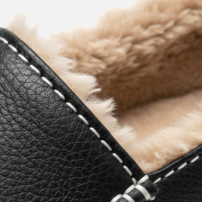 Leather Indoor Slippers with Lining