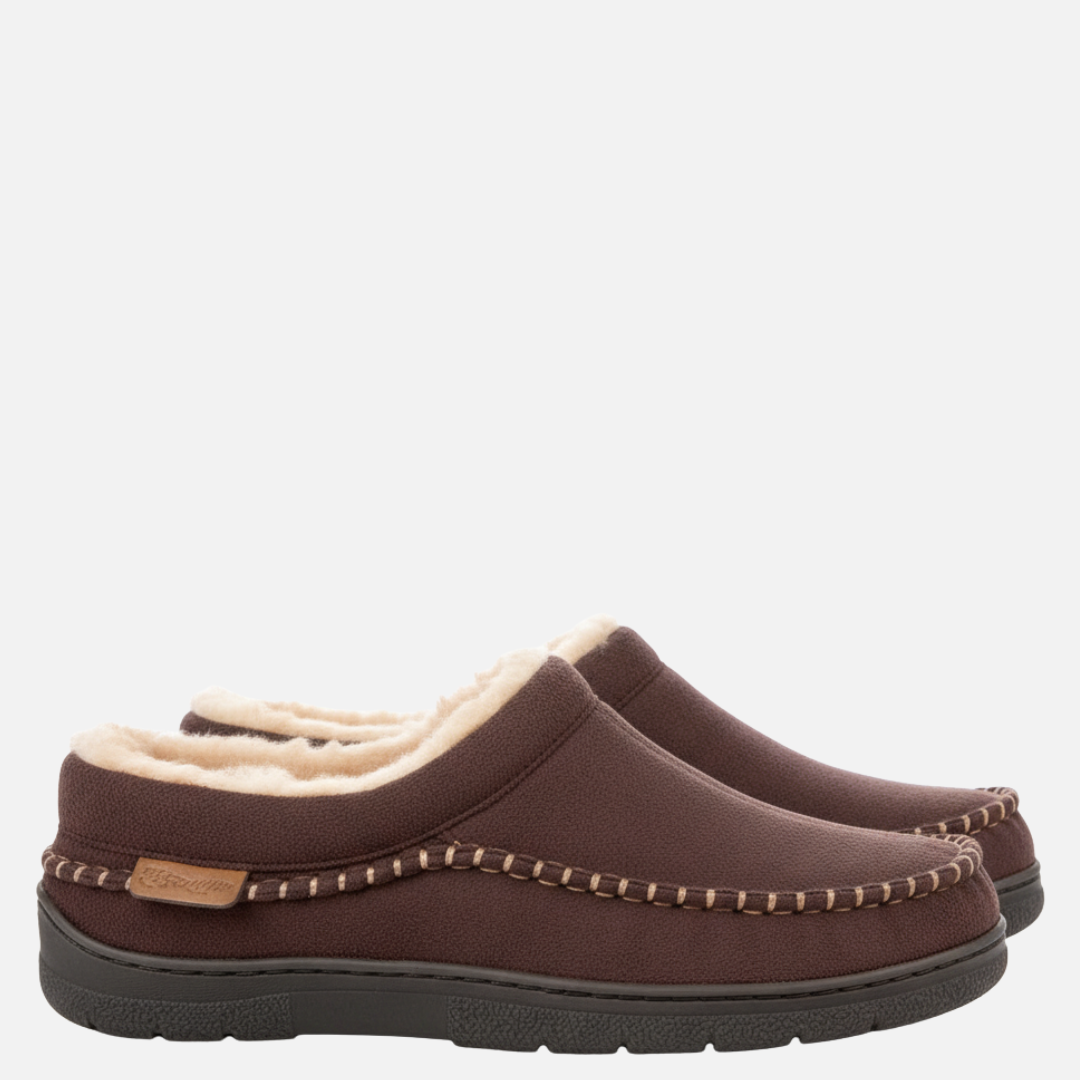 Men’s Cozy Winter Slippers – Fleece Lined Indoor Loafers