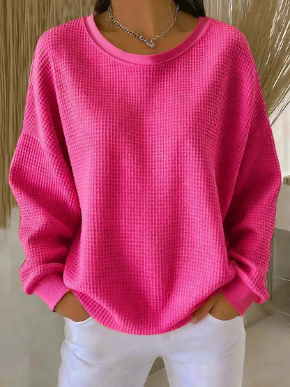 Women's Waffle Knit Sweater – Crewneck