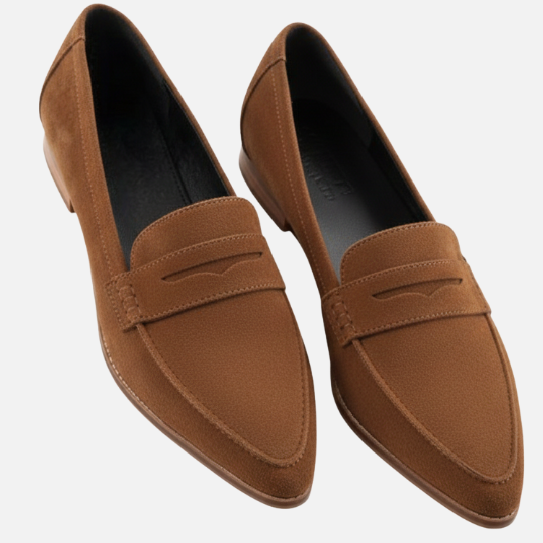 Women’s Suede Look Loafers Classic Flats
