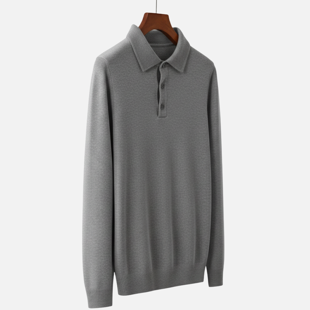 Men’s Smart Wool Polo Sweater