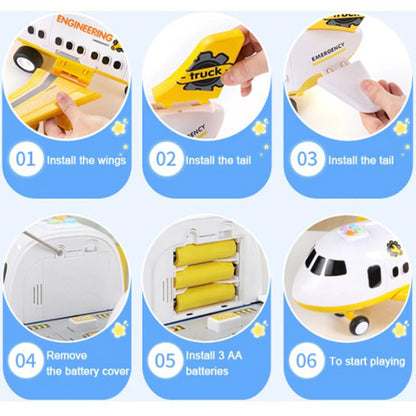 Airplane Toy Set XL Emergency Rescue Playset for Children Back to School 2025 Gift Idea 5