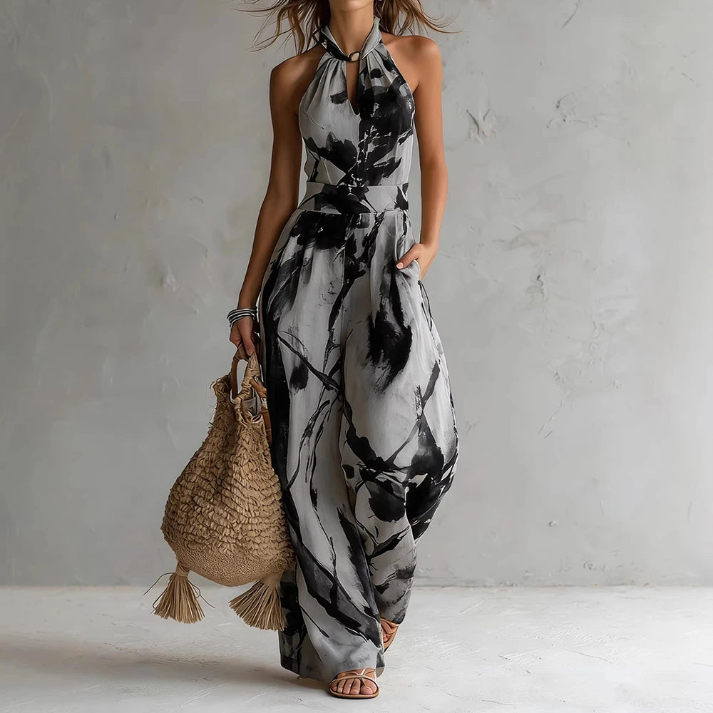 Aria Flowy Halter Maxi Dress 3