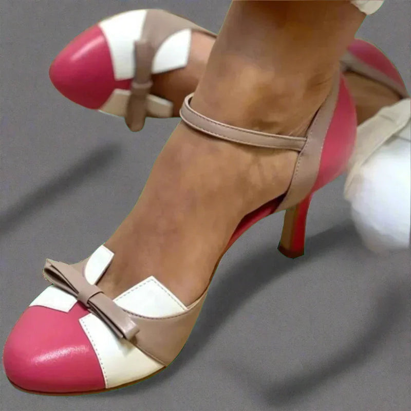 Barbara | Women's Color Pointed Toe Stiletto Pumps Ankle Strap