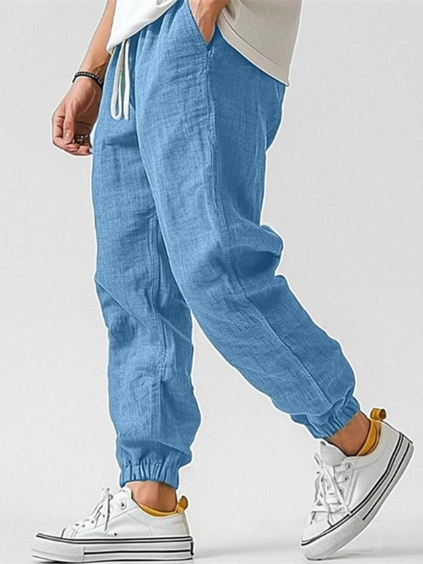 COTTON LINEN JOGGERS FOR MEN 4