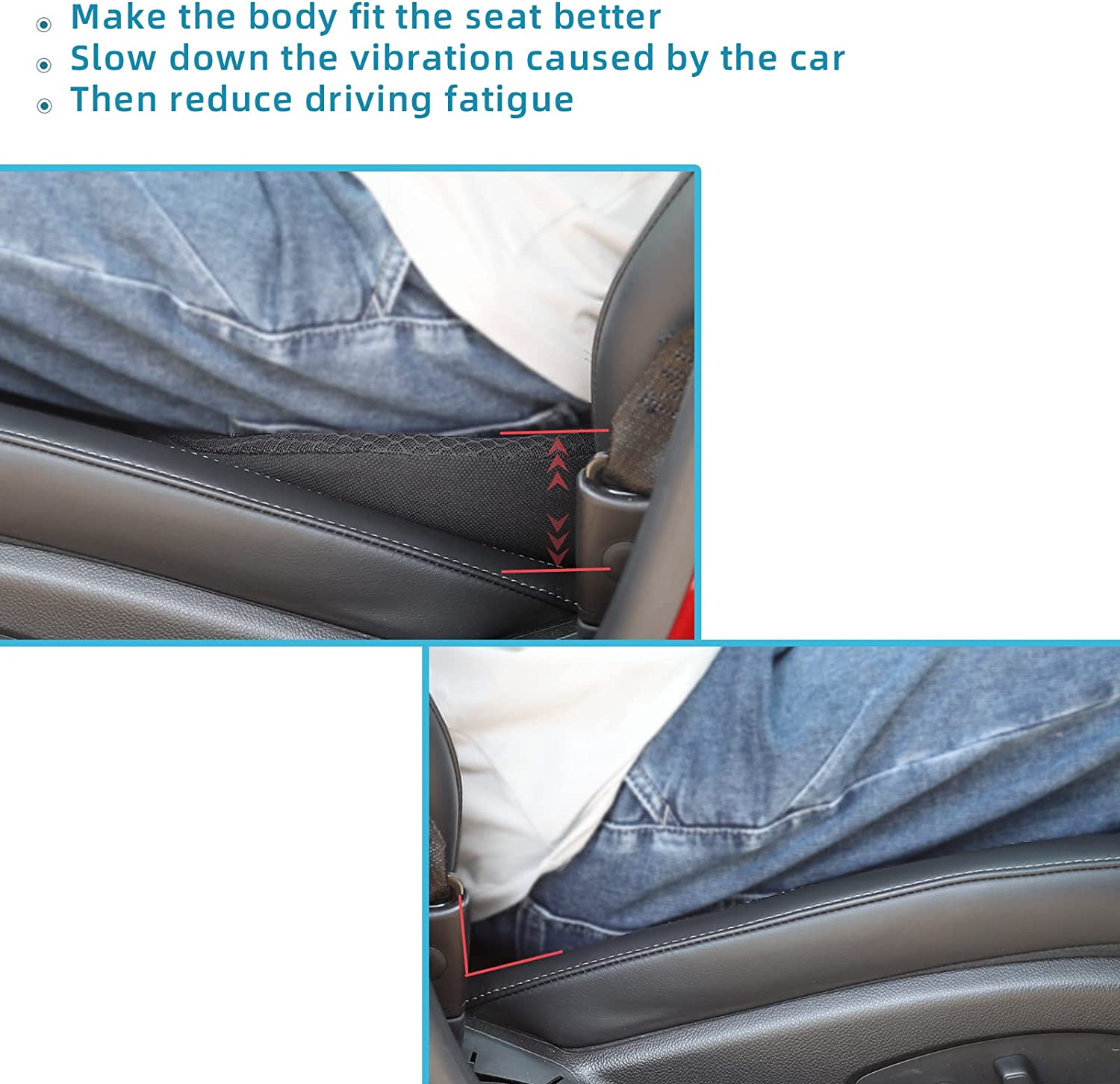 Car Seat Booster Pad Cushion for Shorter Drivers 1