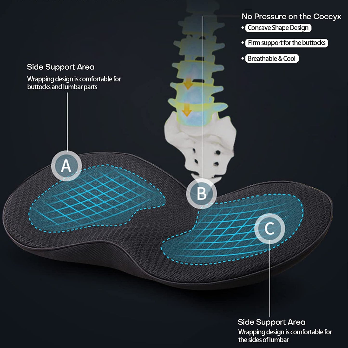 Car Seat Booster Pad Cushion for Shorter Drivers 2