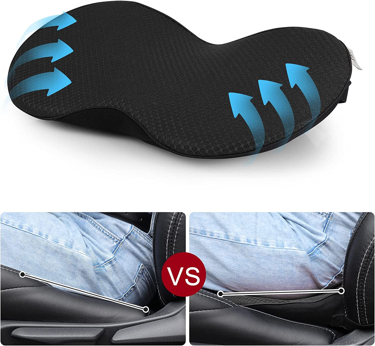 Car Seat Booster Pad Cushion for Shorter Drivers 4