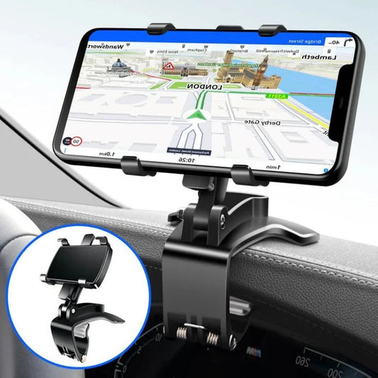 Car phone holder 360-degree rotation mount Quick clamp Dashboard phone holder TikTok viral autumn 2025 gift idea 0