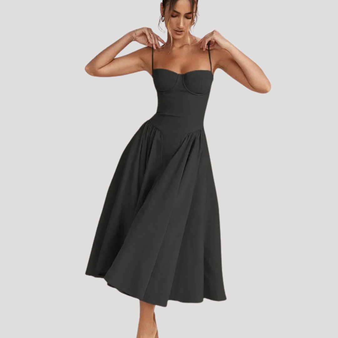 Corset Bodice Midi Dress for Holidays 3