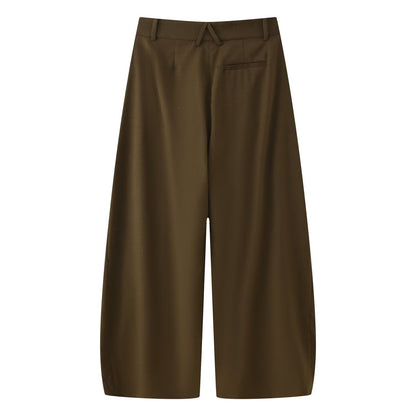 Women's Wide-Leg Pants – High-Waisted, Deep-Pleated