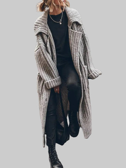 Women's Oversized Chunky Knit Longline Cardigan