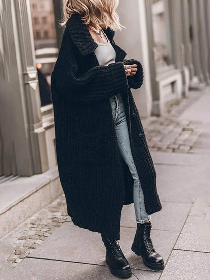 Women's Oversized Chunky Knit Longline Cardigan