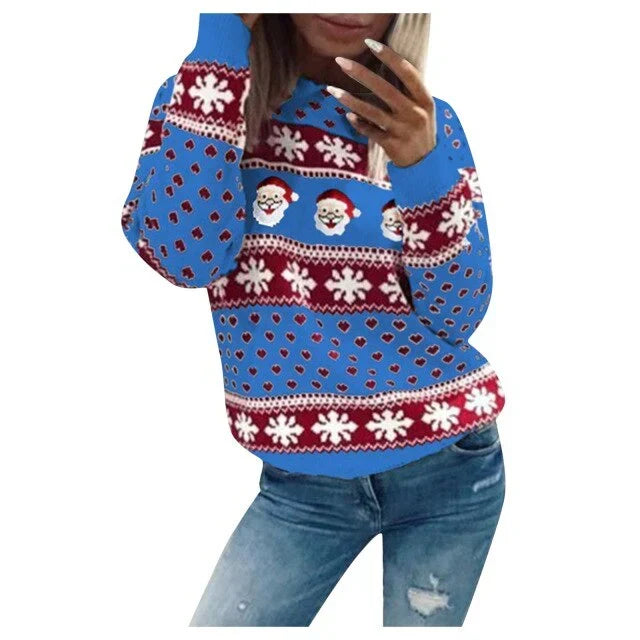 Women's Christmas Sweater – Long Sleeve Crewneck Festive Knit