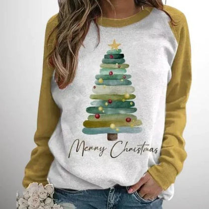 Women's Christmas Sweater – Raglan Long Sleeve, Graphic