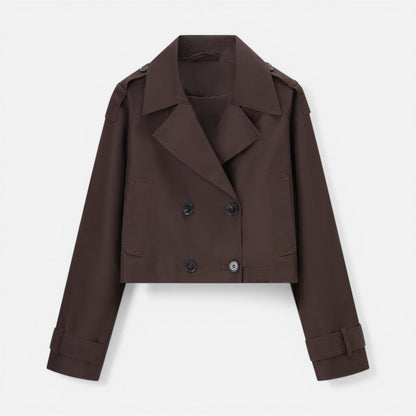 Women's Short Double-Breasted Trench Jacket