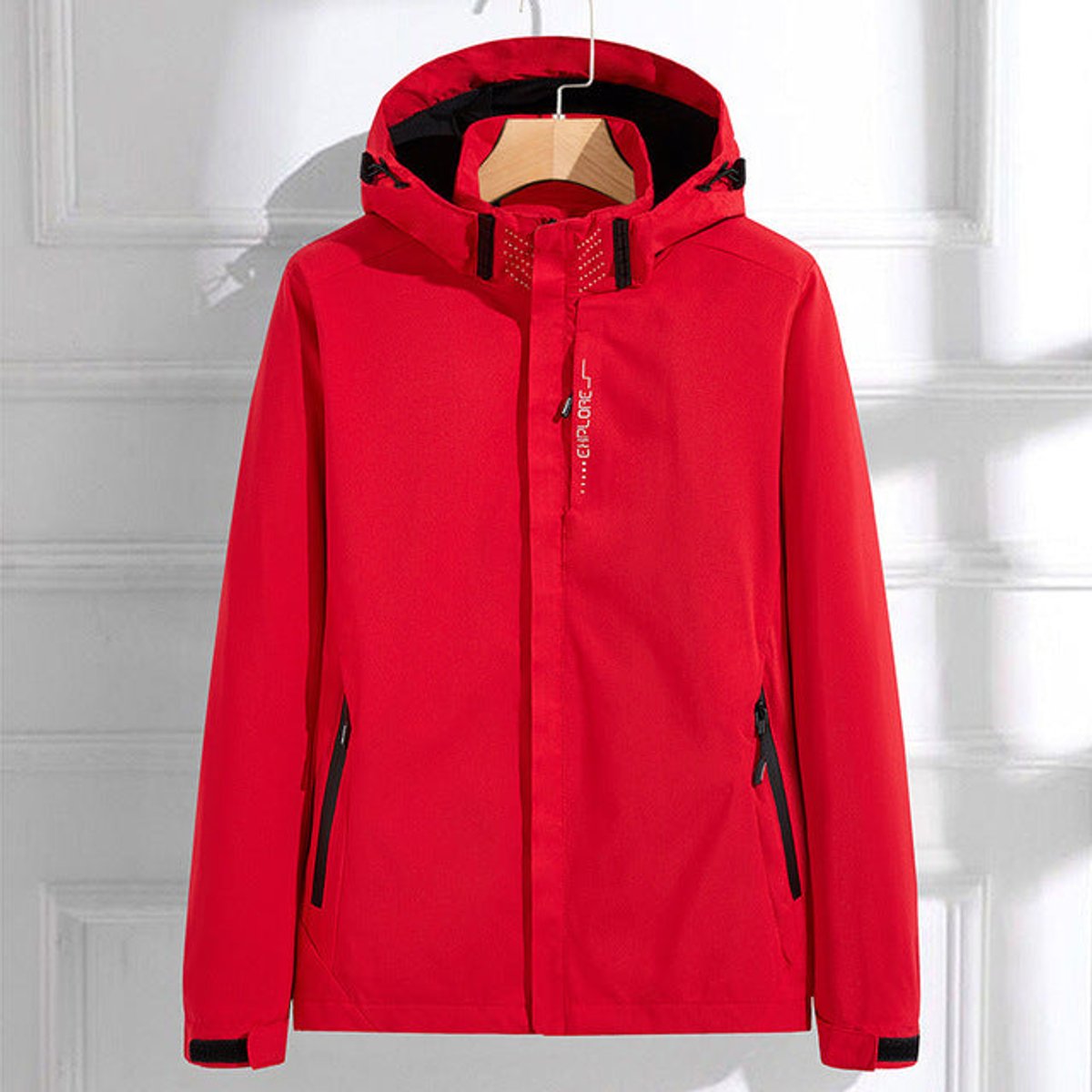 Women's Hooded Waterproof Rain Jacket with Pockets