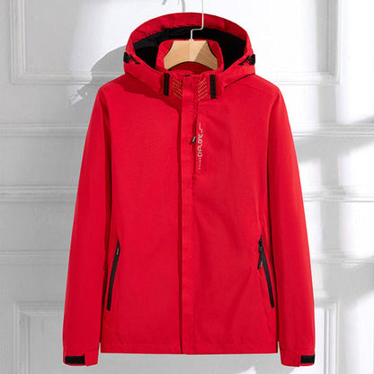 Women's Hooded Waterproof Rain Jacket with Pockets