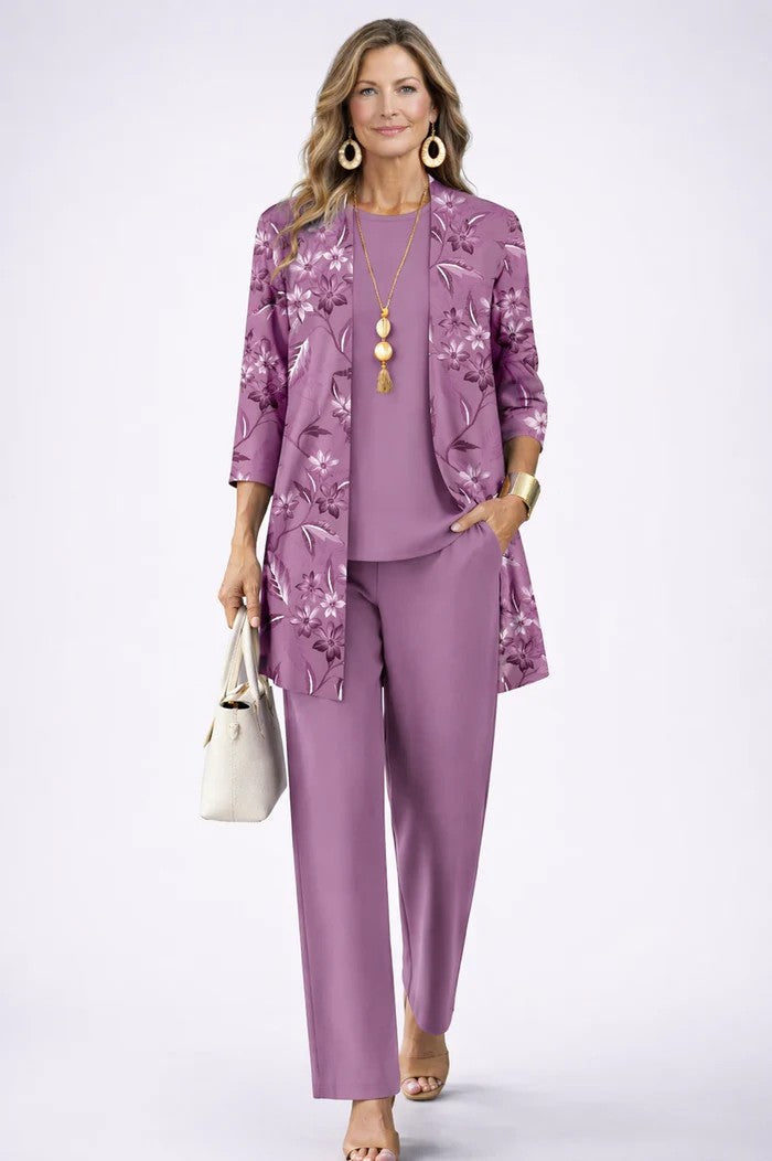 Daria 3-Piece Set | Relaxed Fit, Lightweight Fabric, Botanical Print 4