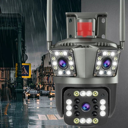 Dual Lens Outdoor Waterproof Wireless Wifi HD Triple Security Camera 4