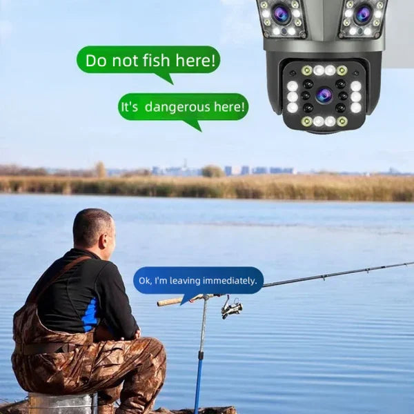 Dual Lens Outdoor Waterproof Wireless Wifi HD Triple Security Camera 5