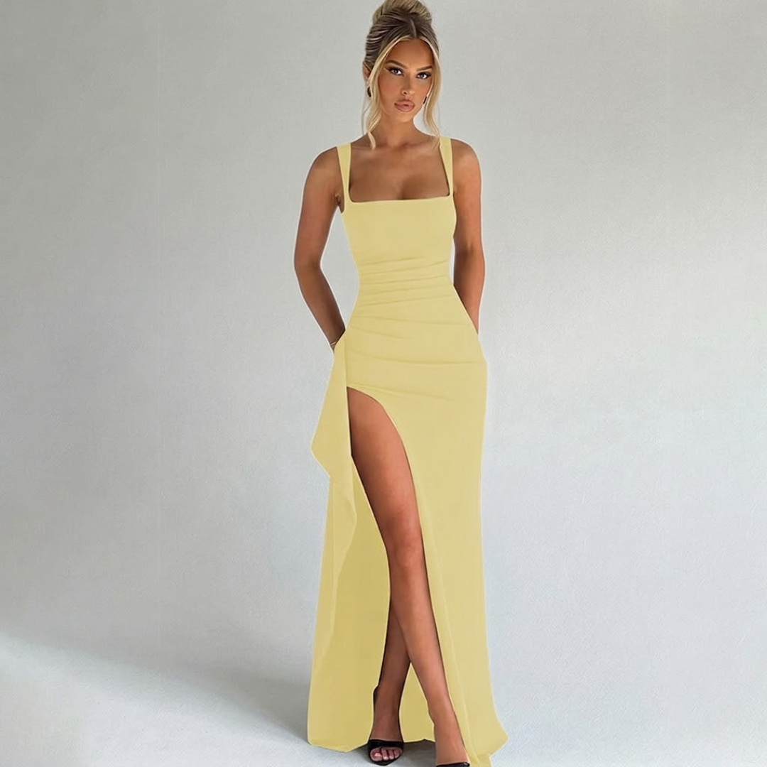 Elegant Square Neck Maxi Dress for Evening Events 9