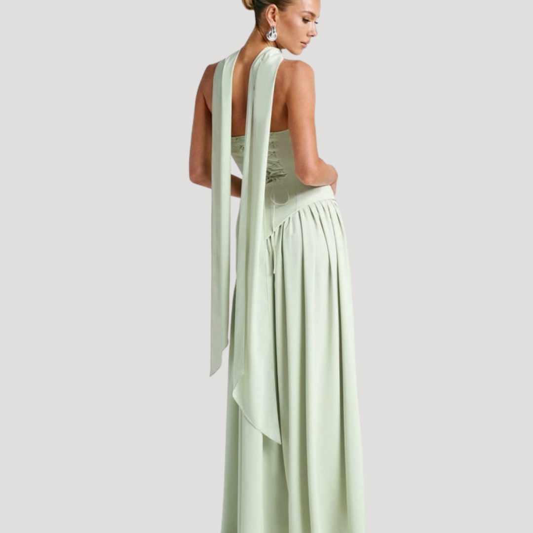Elegant Strapless Pleated Maxi Dress for Prom and Evening Events 2