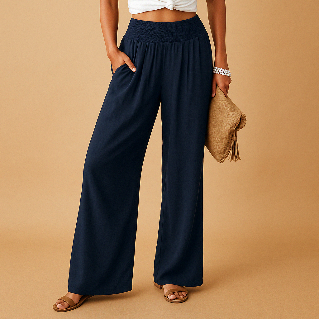 Women's Linen Pants High Waisted Straight Leg