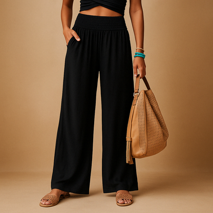 Women's Linen Pants High Waisted Straight Leg