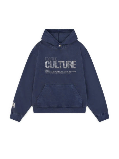 Women's Hoodie – Rhinestone Lettering Pouch Pocket