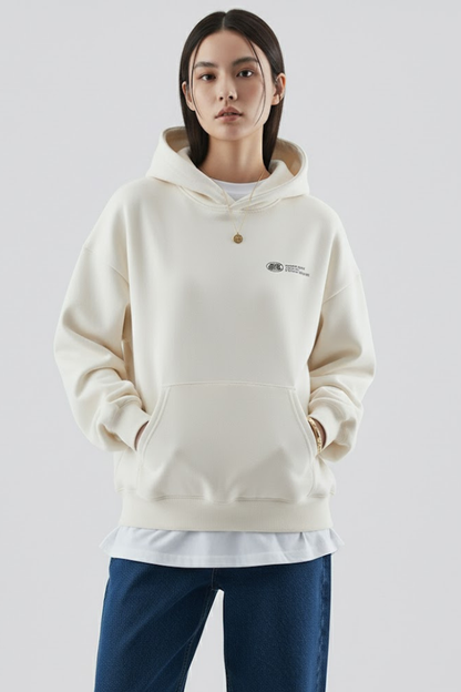 Women's Fleece Hoodie – Graphic Chest Print, Pocket