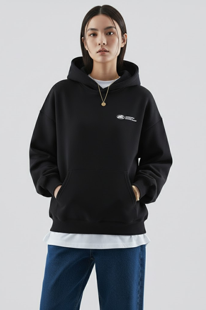 Women's Fleece Hoodie – Graphic Chest Print, Pocket