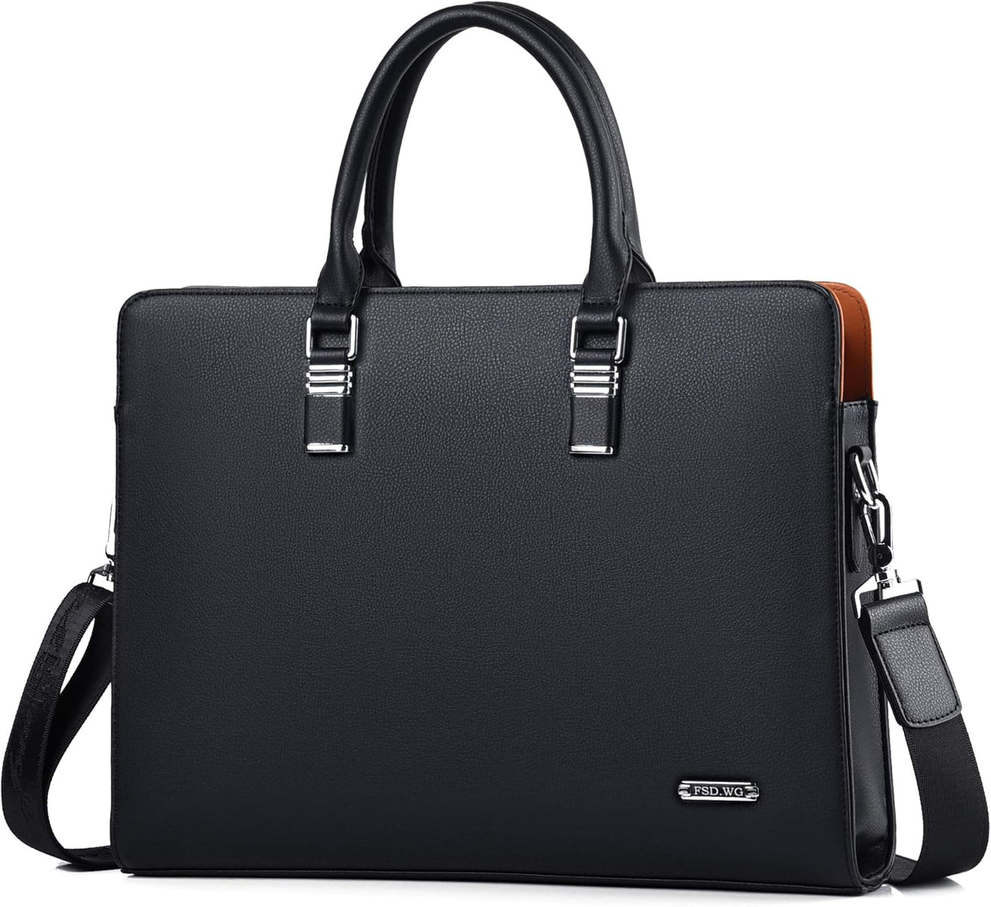 Genuine Leather Multi-Compartment Business Briefcase for Professionals 0