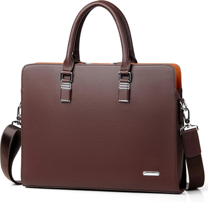 Genuine Leather Multi-Compartment Business Briefcase for Professionals 3