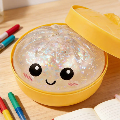 Glitter Bun Fidget Toy Kawaii Dumpling Squeeze Dough Ball Desk Toy Viral Fall 2026 Gift Stress Relief 4