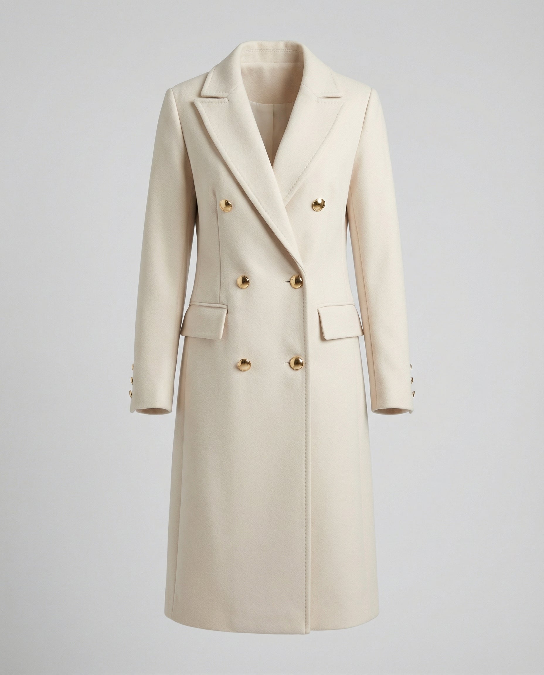 Helena | Women's Double Breasted Wool Coat Longline 5
