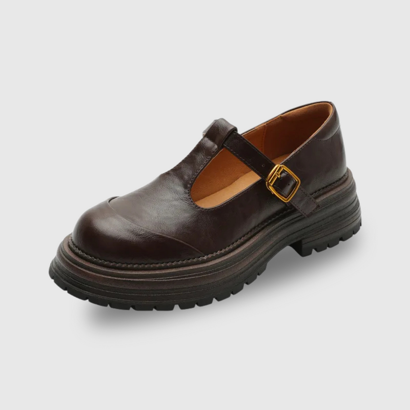 Henna | Women's T-Bar Mary Jane Platform Loafers
