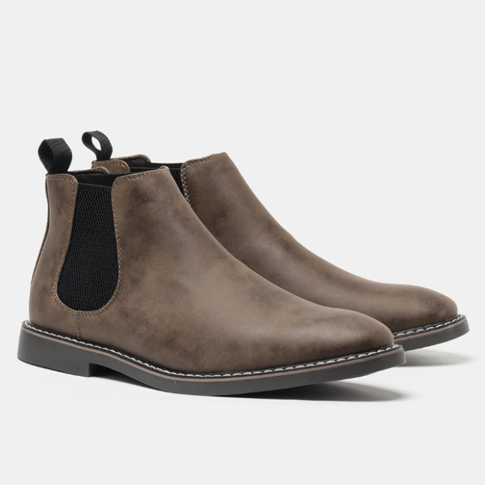 Men's Chelsea Boots with Elastic Side Panels