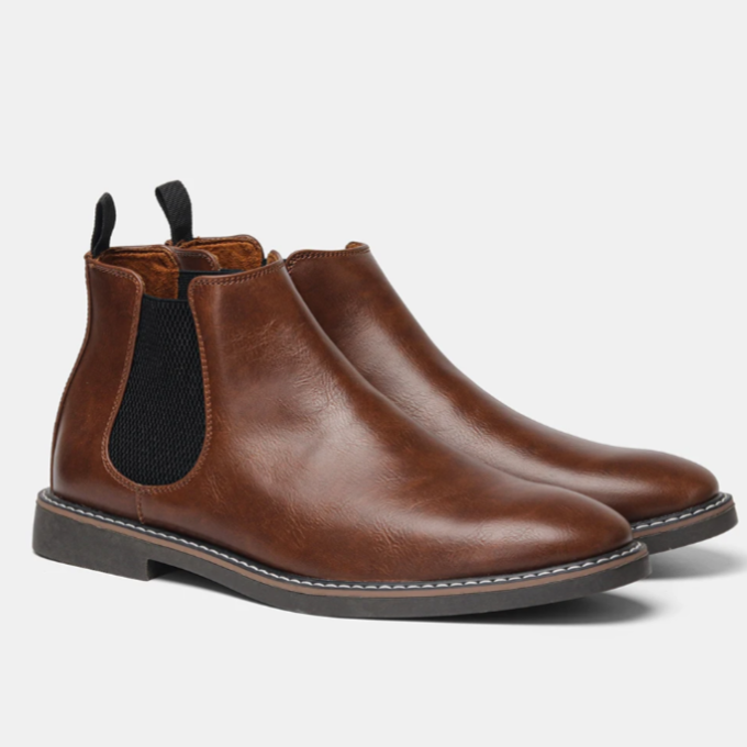 Men's Chelsea Boots with Elastic Side Panels