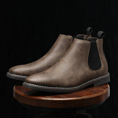 Men's Chelsea Boots with Elastic Side Panels