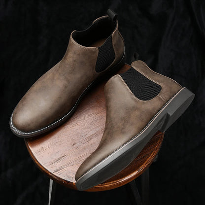 Men's Chelsea Boots with Elastic Side Panels