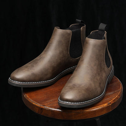Men's Chelsea Boots with Elastic Side Panels