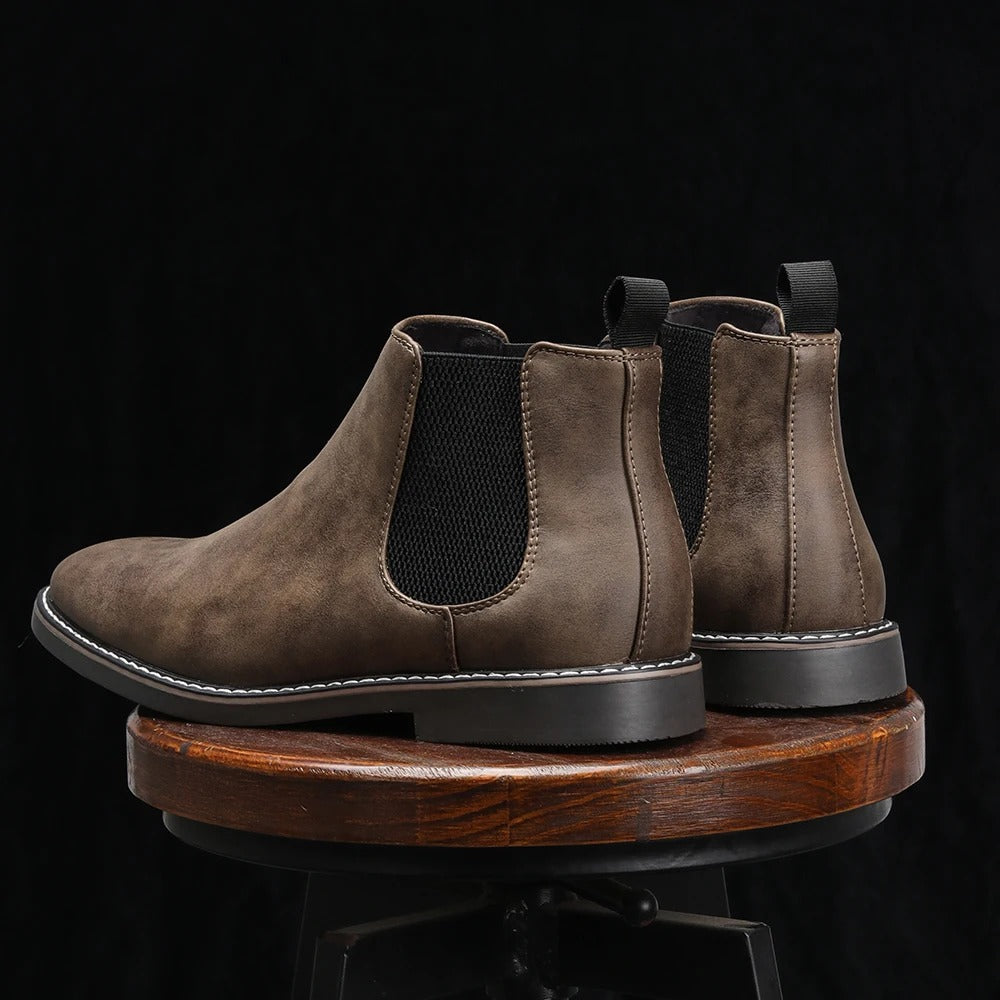 Men's Chelsea Boots with Elastic Side Panels